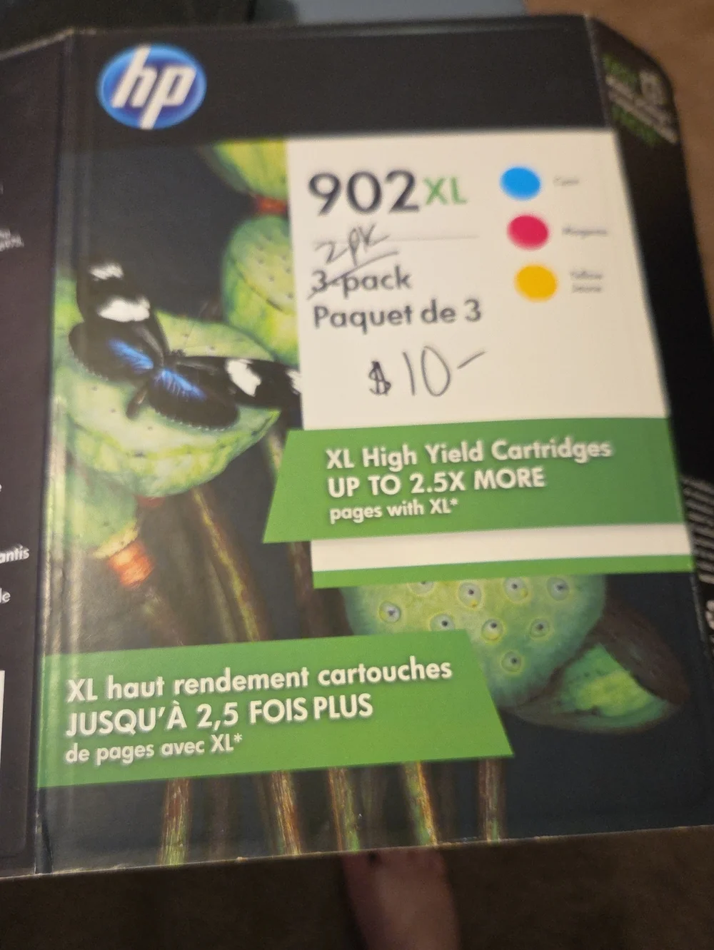 HP 902XL Ink 3-Pack in Cyan, Magenta, Yellow